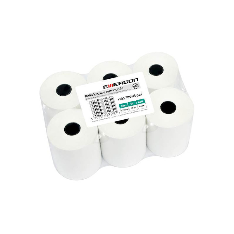 Rolki termiczne 57mmx80m (6szt) EMERSON rt05780wkbpaf