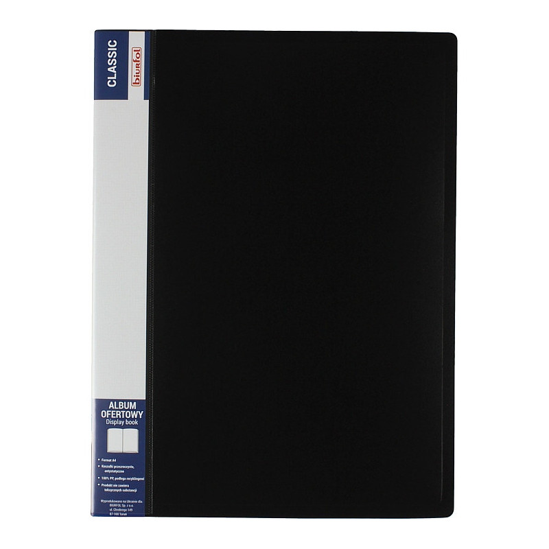 Album ofertowy na dokumenty 30 kieszeni CLASSIC czarny AOF-03-05 BIURFOL