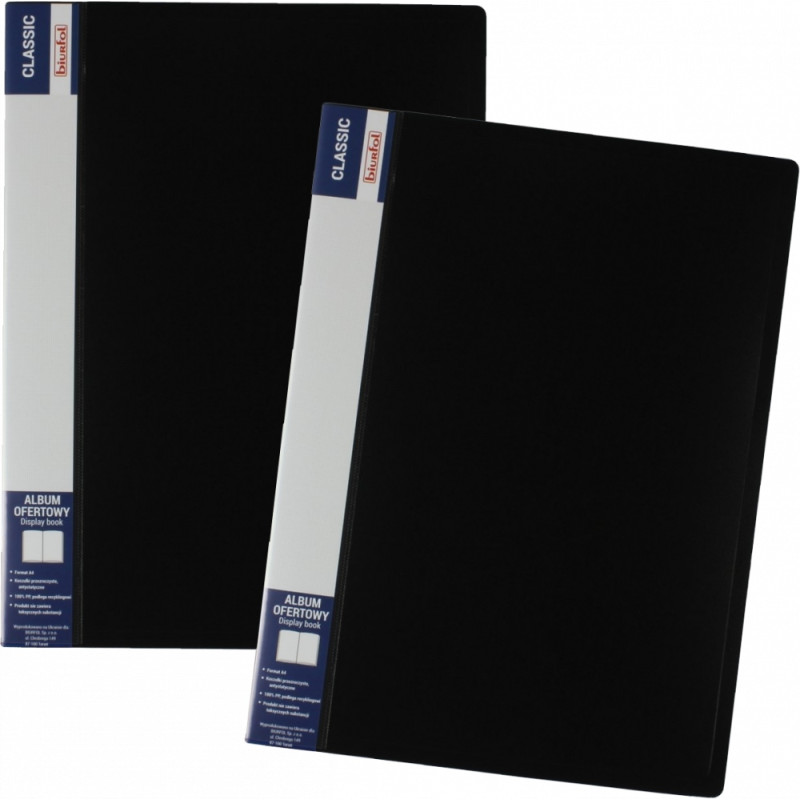 Album ofertowy na dokumenty 30 kieszeni CLASSIC czarny AOF-03-05 BIURFOL