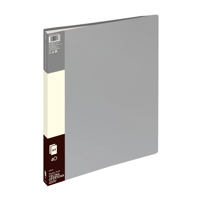 Teczka ofertowa 9004A szara 40 koszulek 120-1823 GRAND