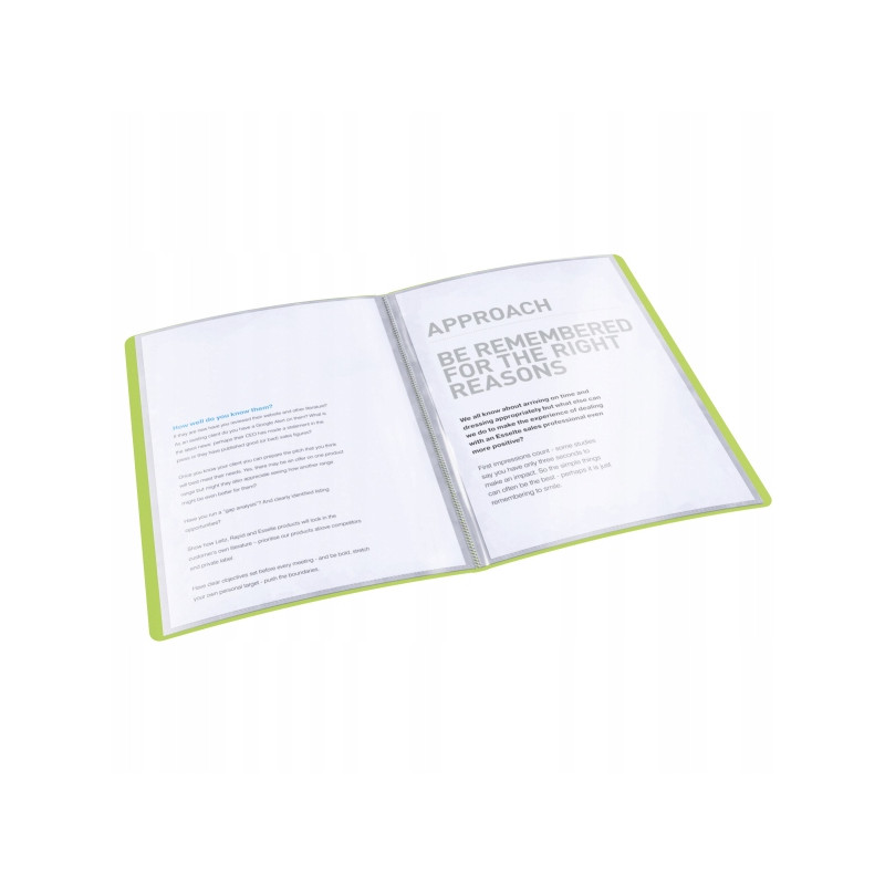 Album ofertowy na dokumenty A4 20 kieszeni VIVIDA zielony 623994 ESSELTE