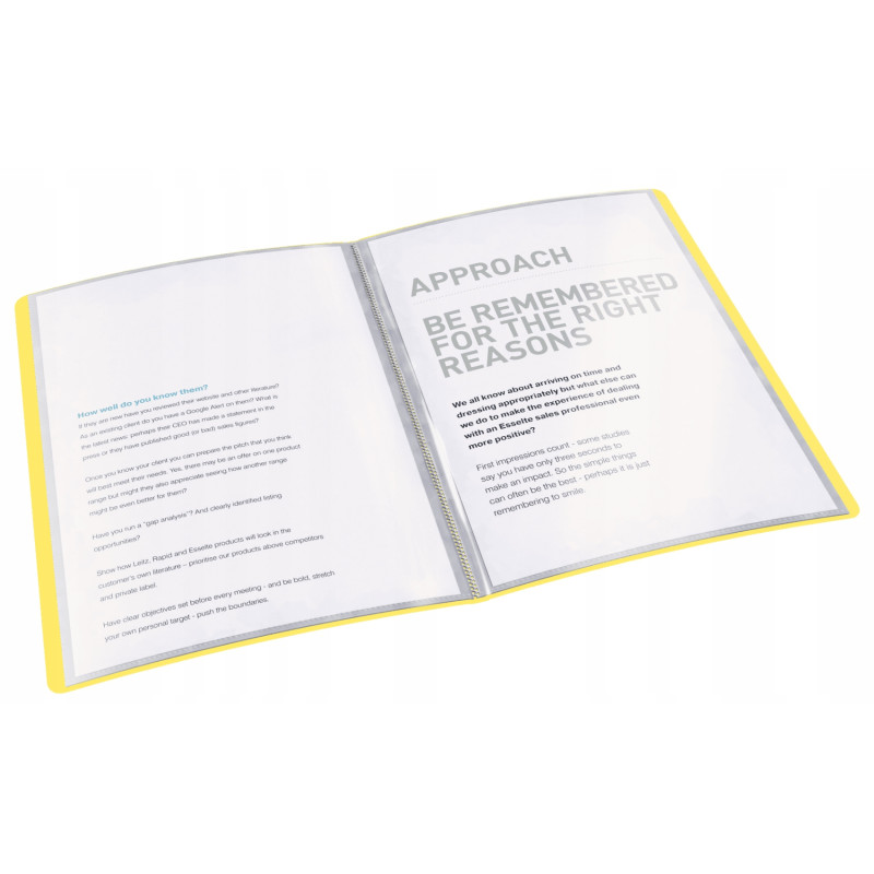 Album ofertowy na dokumenty A4 20 kieszeni VIVIDA żółty 623995 ESSELTE