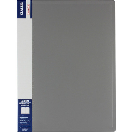 Album ofertowy na dokumenty 10 kieszeni CLASSIC szary AOF-01-07 BIURFOL