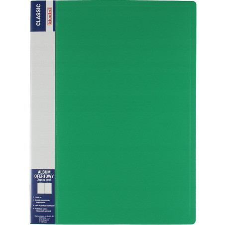 Album ofertowy na dokumenty 30 kieszeni CLASSIC zielony AOF-03-02 BIURFOL