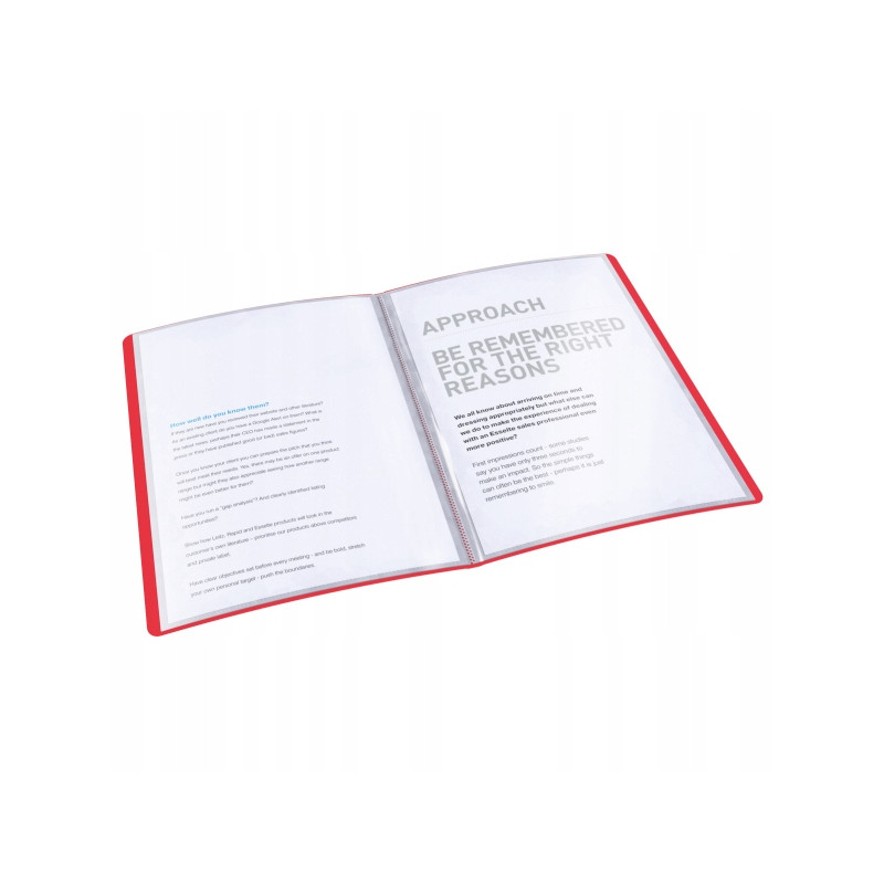 Album ofertowy na dokumenty A4 20 kieszeni VIVIDA czerwony 623991 ESSELTE