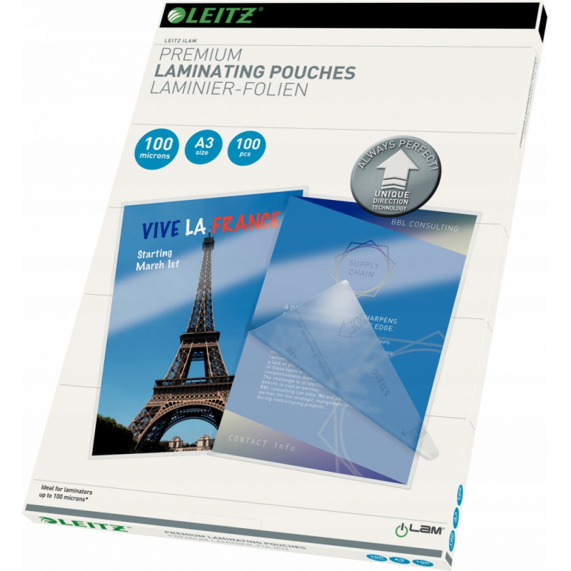 Folia do laminacji LEITZ iLAM UDT A3 100 mic. 74870000