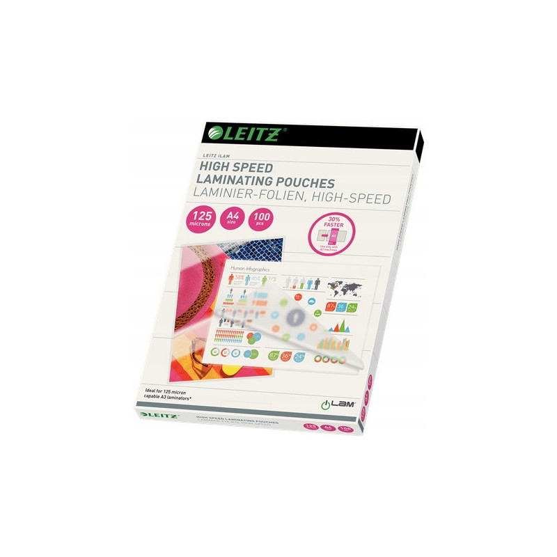 Folia do laminacji Speed A4 125mic (100szt.) 74300002 LEITZ