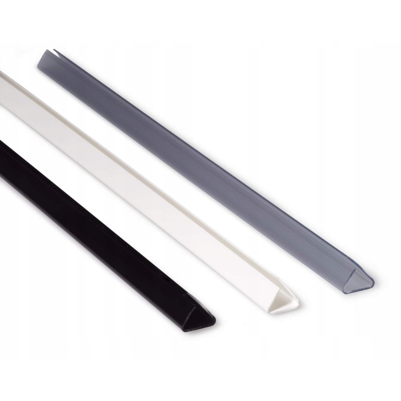 Grzbiety zaciskowe A4 12mm 40-100k(25szt) białe 291202 DURABLE