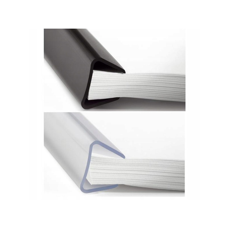 Grzbiety zaciskowe A4 12mm 40-100k(25szt) białe 291202 DURABLE