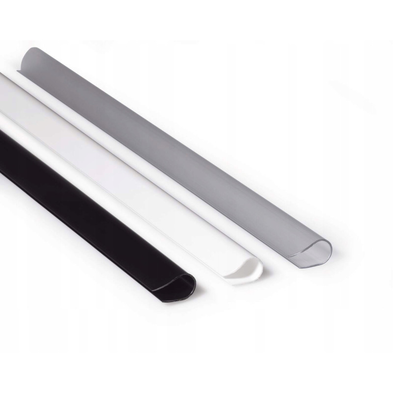 Grzbiety zaciskowe A4 9mm 80k (25szt) czarne 290901 DURABLE