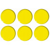 Magnesy do tablic żółte wypukłe 30mm (6szt.) GM301-PY6 TETIS