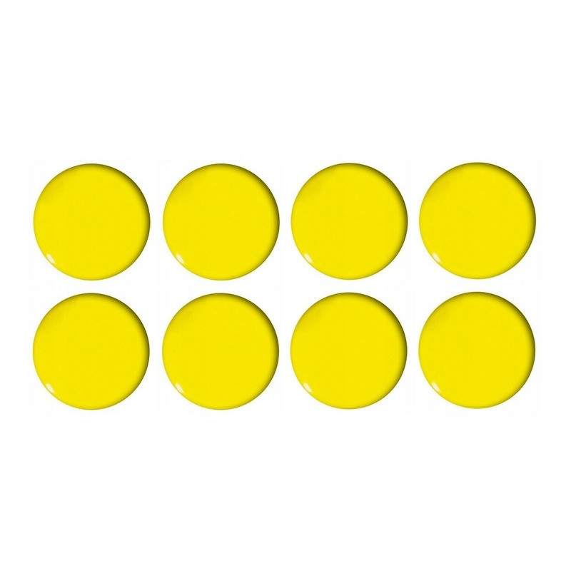 Magnesy do tablic żółte wypukłe 20mm (8szt.) GM300-PY8 TETIS