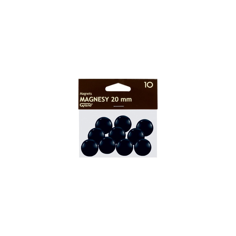 Magnesy 20mm czarne (10szt.) 130-1687 GRAND
