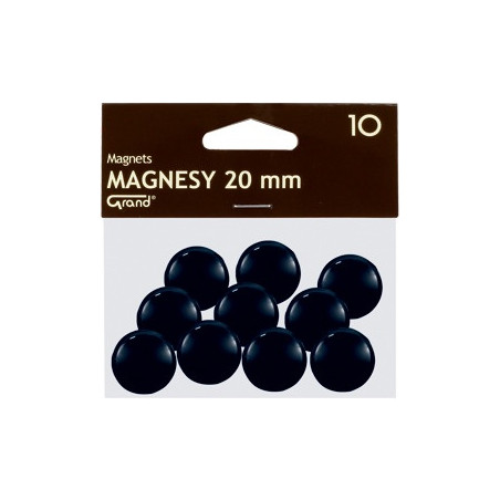 Magnesy 20mm czarne (10szt.) 130-1687 GRAND