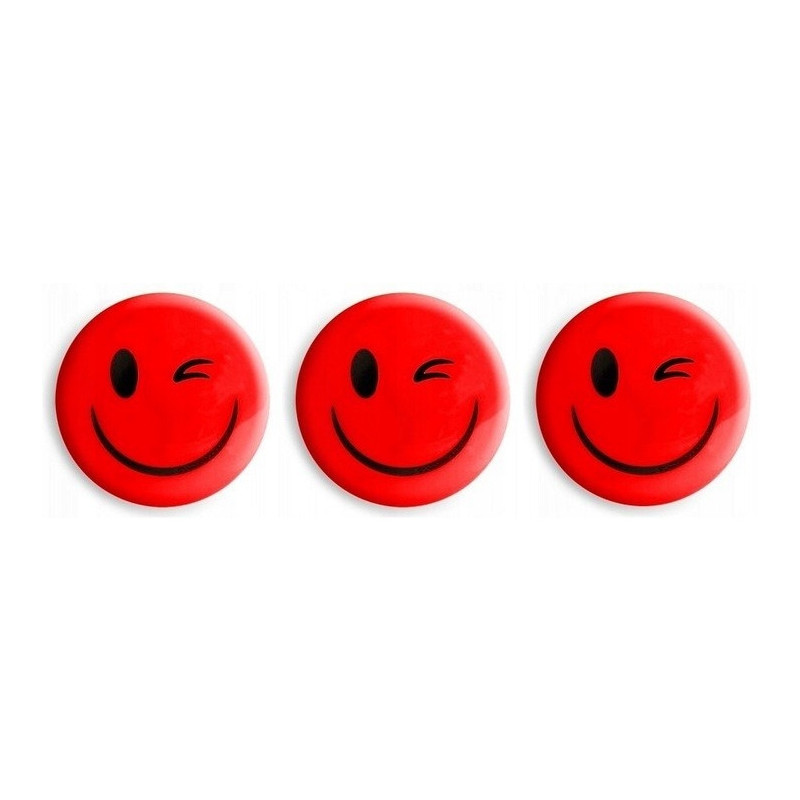 Magnesy do tablic czerwone buźki 50mm (3szt.) GM304-SC3 TETIS