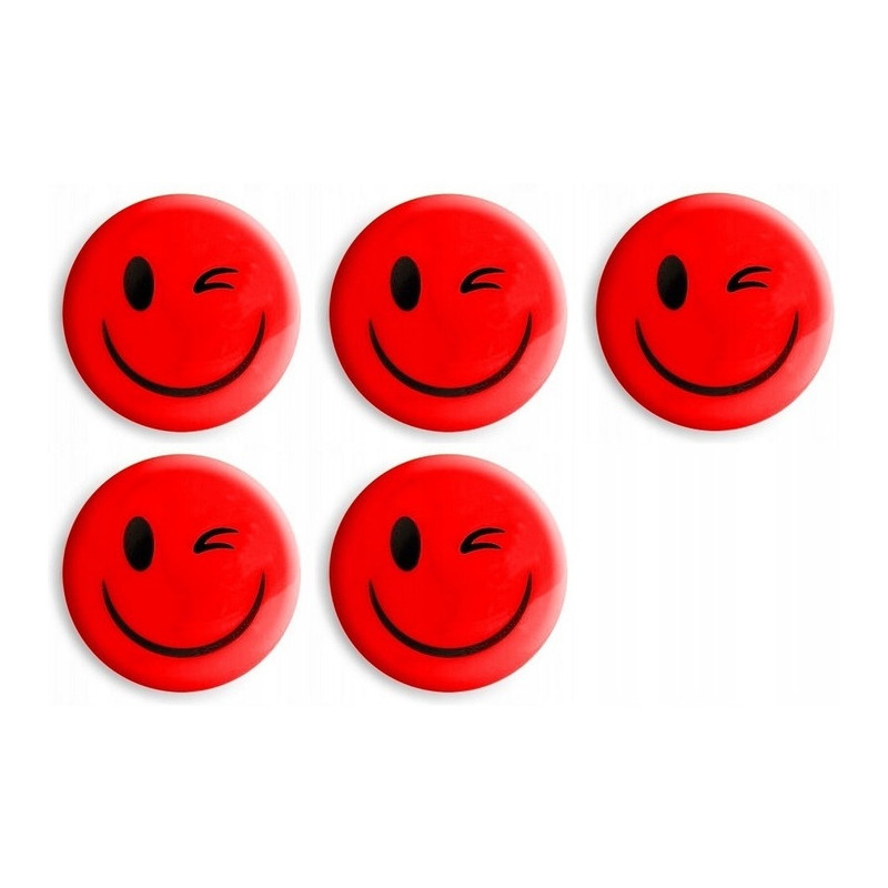 Magnesy do tablic czerwone uśmiechy 35mm (5szt.) GM302-SC5 TETIS