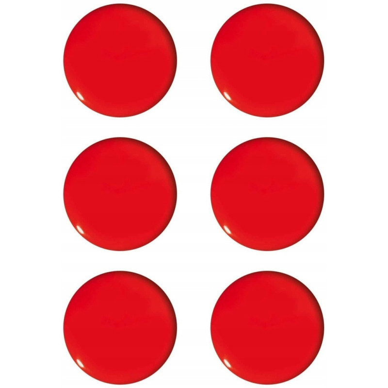 Magnesy do tablic 20mm czerwone (6szt.) GM400-C6 TETIS