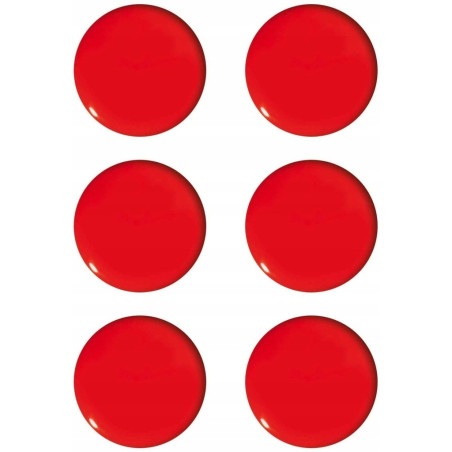 Magnesy do tablic 20mm czerwone (6szt.) GM400-C6 TETIS