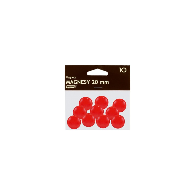 Magnesy 20mm GRAND czerwone (10szt.) 130-1688 GRAND
