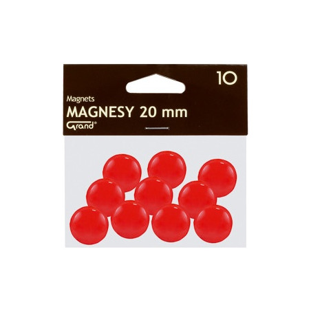 Magnesy 20mm GRAND czerwone (10szt.) 130-1688 GRAND