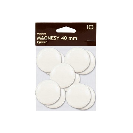 Magnesy 40mm białe (10szt.) 130-1699 GRAND