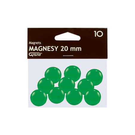 Magnesy 20mm zielone (10szt.) 130-1692 GRAND