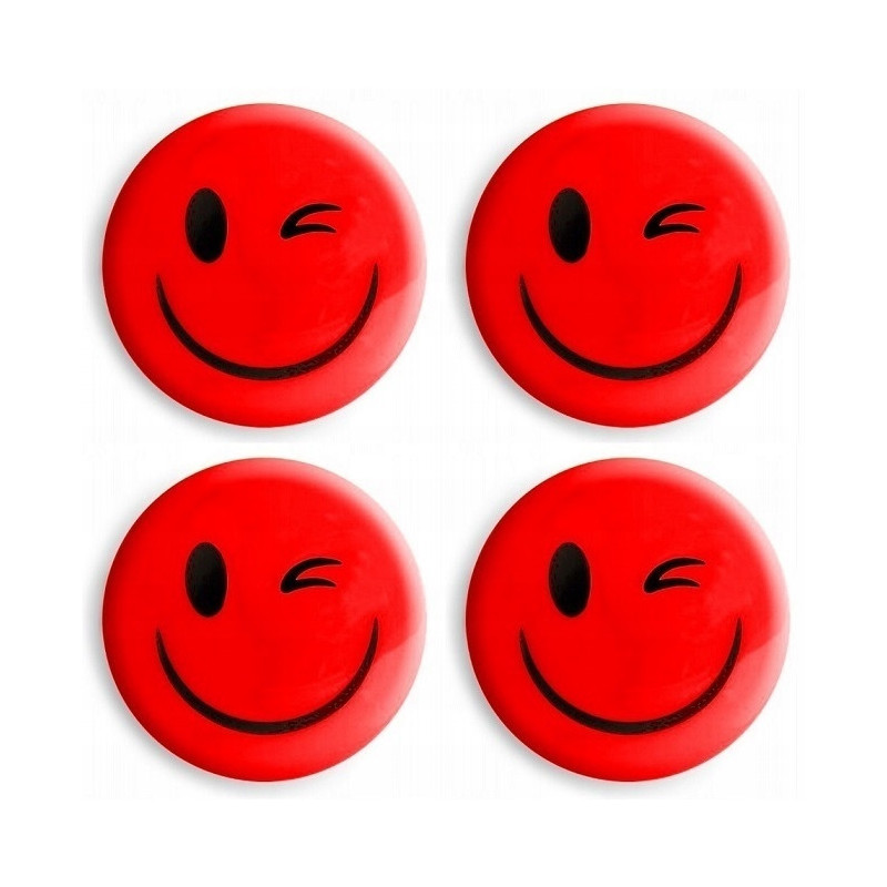Magnesy do tablic czerwone uśmiechy 40mm (4szt.) GM303-SC4 TETIS