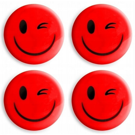 Magnesy do tablic czerwone uśmiechy 40mm (4szt.) GM303-SC4 TETIS