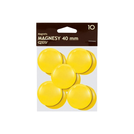 Magnesy 40mm żółte (10szt.) 130-1704 GRAND