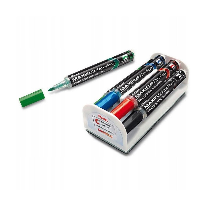 Zestaw markerów suchościeralnych z elastyczną końcówką MWL5SBF-ST4ABCDPL PENTEL