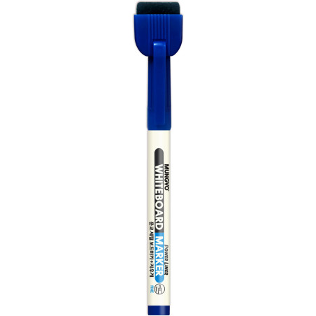 Marker suchościeralny niebieski mini z czyścikiem i magnesem TT8119 MUNGYO