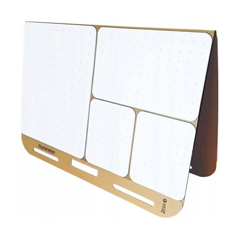 Blok samoprzylepny do flichartów STIKKIESFLIP biały w kropki teczka kartonowa 125k mix wymiarów MB003 MEMOBE