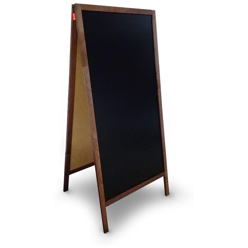 Potykacz kredowy 120x60cm czarny rama drewniana MTX060120.19.46.51 MEMOBE