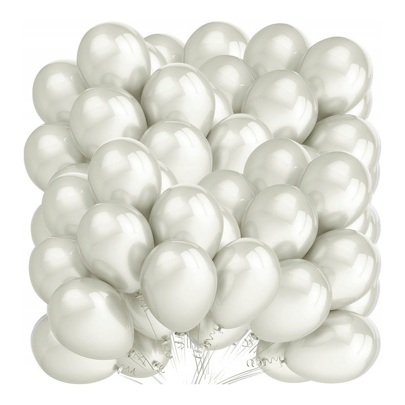 Balony 12` metalizowane BIAŁE (50szt.) 170-2633 FIORELLO