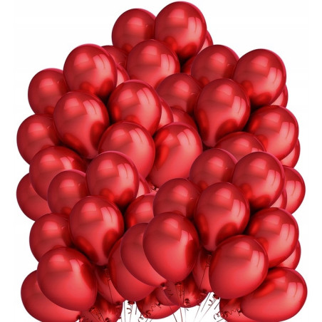 Balony 12` metalizowane CZERWONE (50szt.) 170-2634 FIORELLO