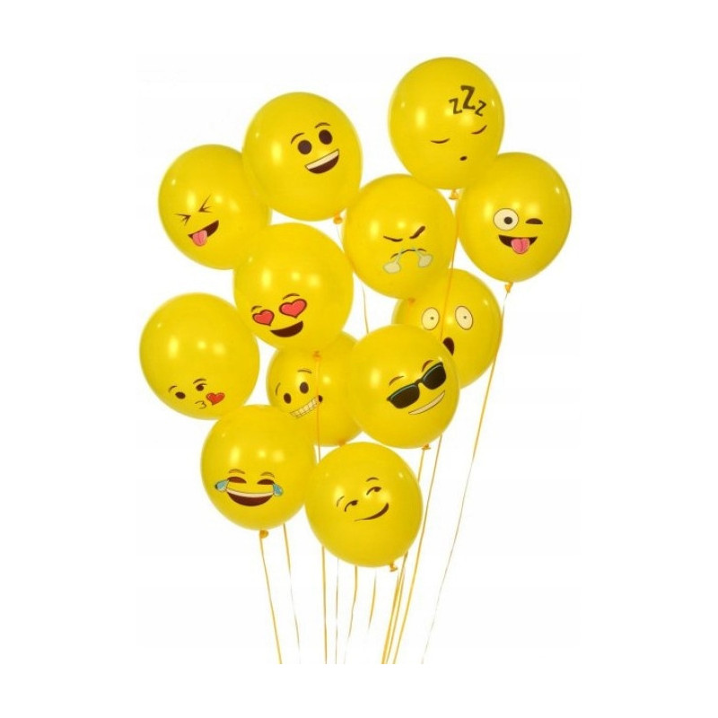 Balony Emoty Party metaliczne (12szt.) 170-2347 FIORELLO