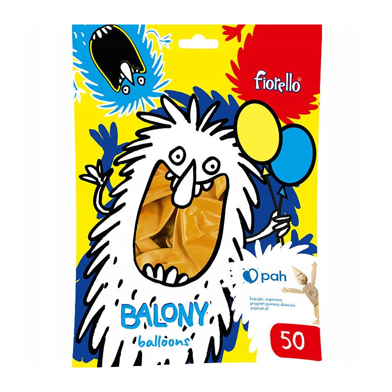 Balony 10` metalizowane ZŁOTE (50szt.) 170-2632 FIORELLO