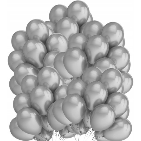 Balony 10` metalizowane SREBRNE (50szt.) 170-2631 FIORELLO