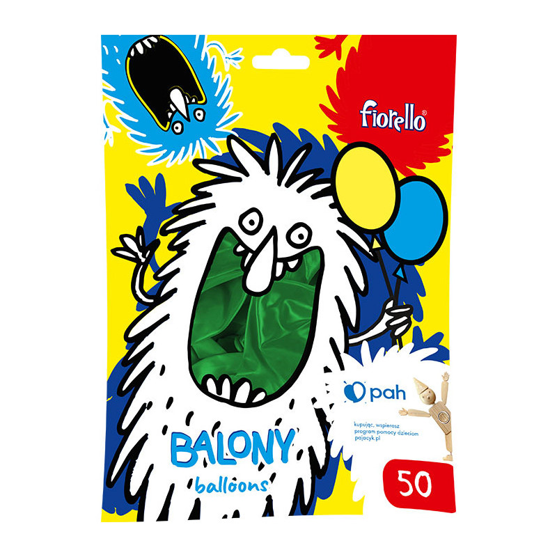 Balony 12` METALLIC zielony ( 50szt.) 170-2655 FIORELLO