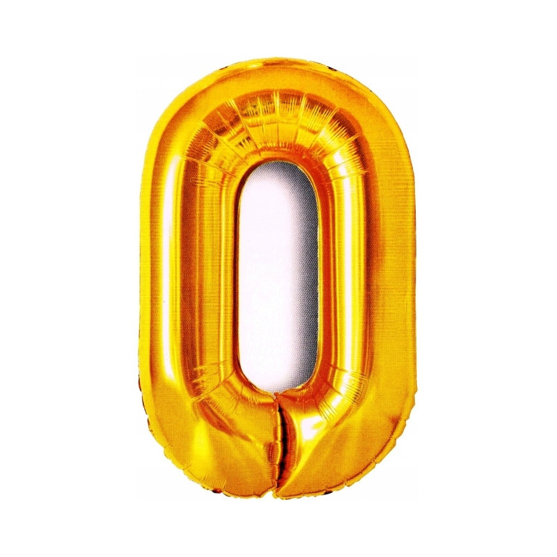 Balon foliowy złota cyfra 0 BCF-955-0 GO PARTY