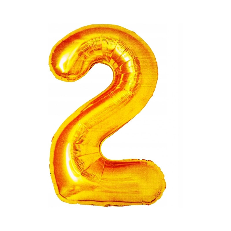 Balon foliowy złota cyfra 2 BCF-955-2 GO PARTY