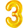 Balon foliowy złota cyfra 3 BCF-955-3 GO PARTY