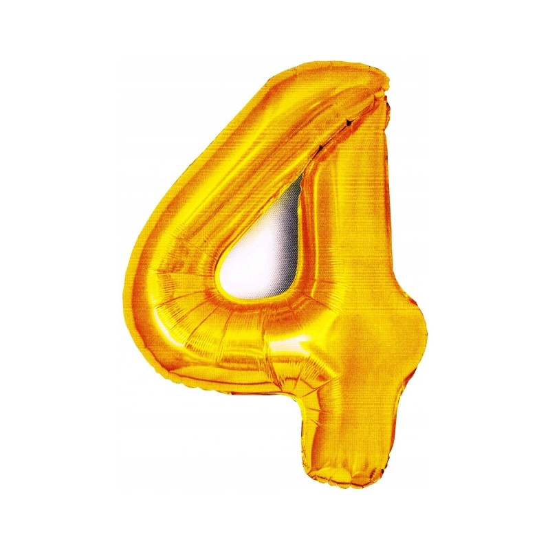 Balon foliowy złota cyfra 4 BCF-955-4 GO PARTY