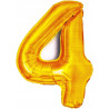 Balon foliowy złota cyfra 4 BCF-955-4 GO PARTY