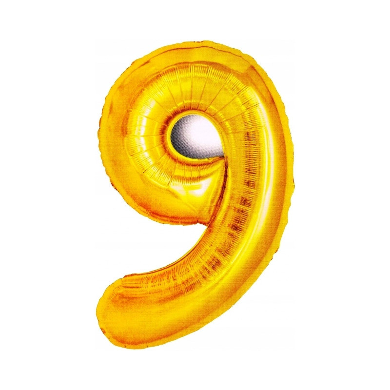 Balon foliowy złota cyfra 9 BCF-955-9 GO PARTY