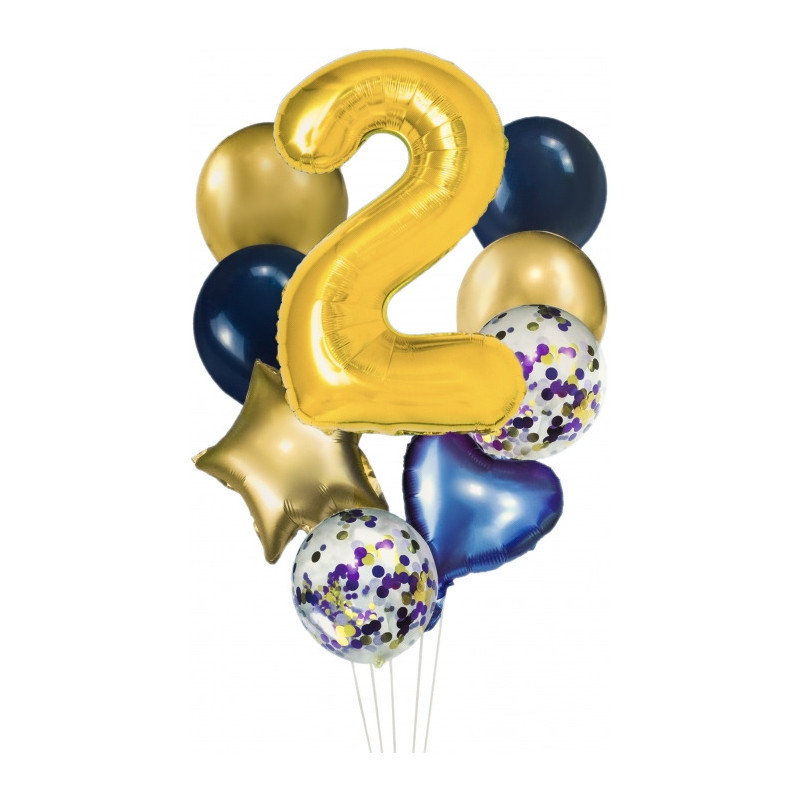 Zestaw balonów cyfra 2 BCF-204-2 GO PARTY