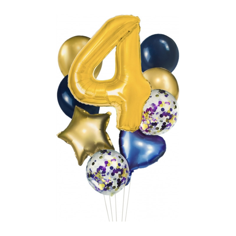 Zestaw balonów cyfra 4 BCF-204-4 GO PARTY
