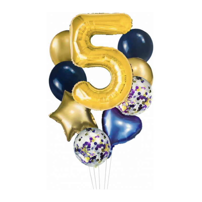 Zestaw balonów cyfra 5 BCF-204-5 GO PARTY