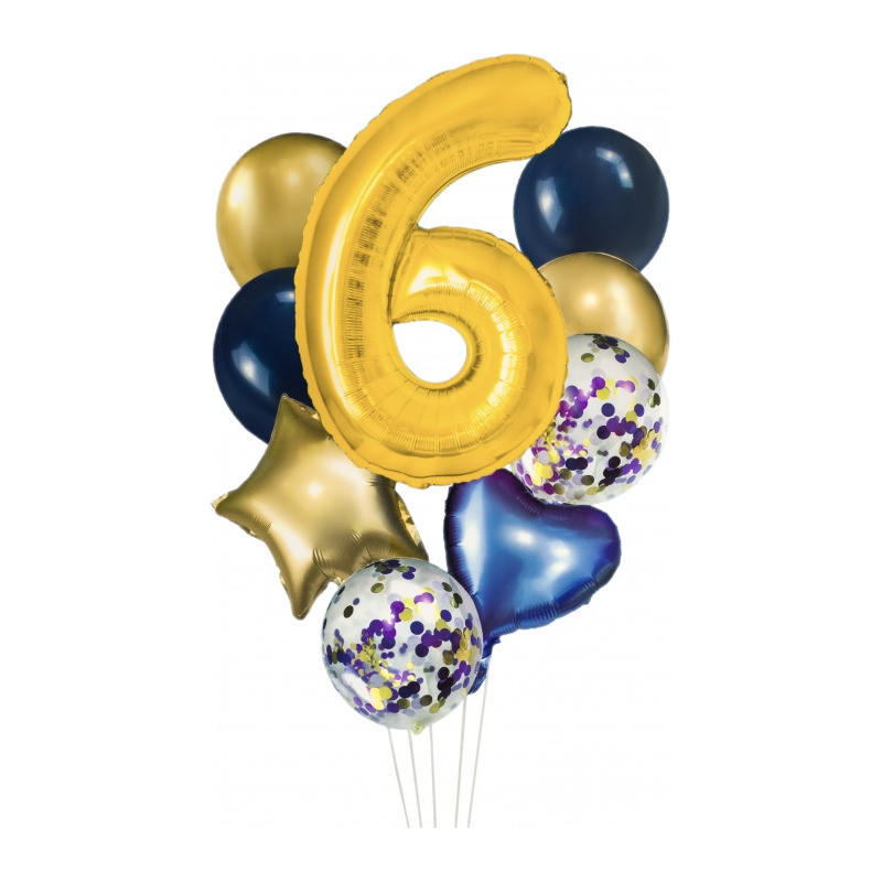 Zestaw balonów cyfra 6 BCF-204-6 GO PARTY