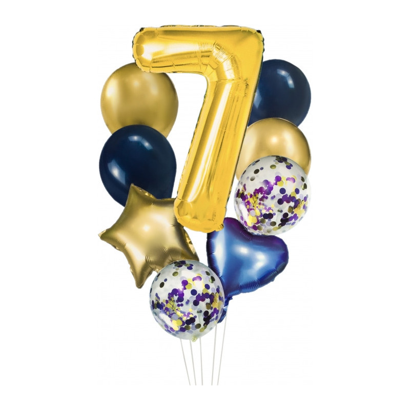 Zestaw balonów cyfra 7 BCF-204-7 GO PARTY